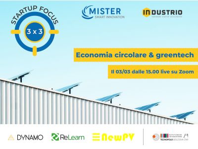 3×3 STARTUP FOCUS - un primo appuntamento dedicato al tema “Economia circolare e Greentech”