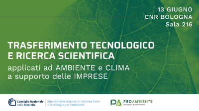 EVENTO | Trasferimento Tecnologico e Ricerca Scientifica applicati ad Ambiente e Clima a supporto delle Imprese
