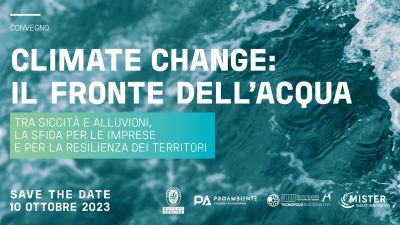 EVENTO | Climate change: il fronte dell'acqua