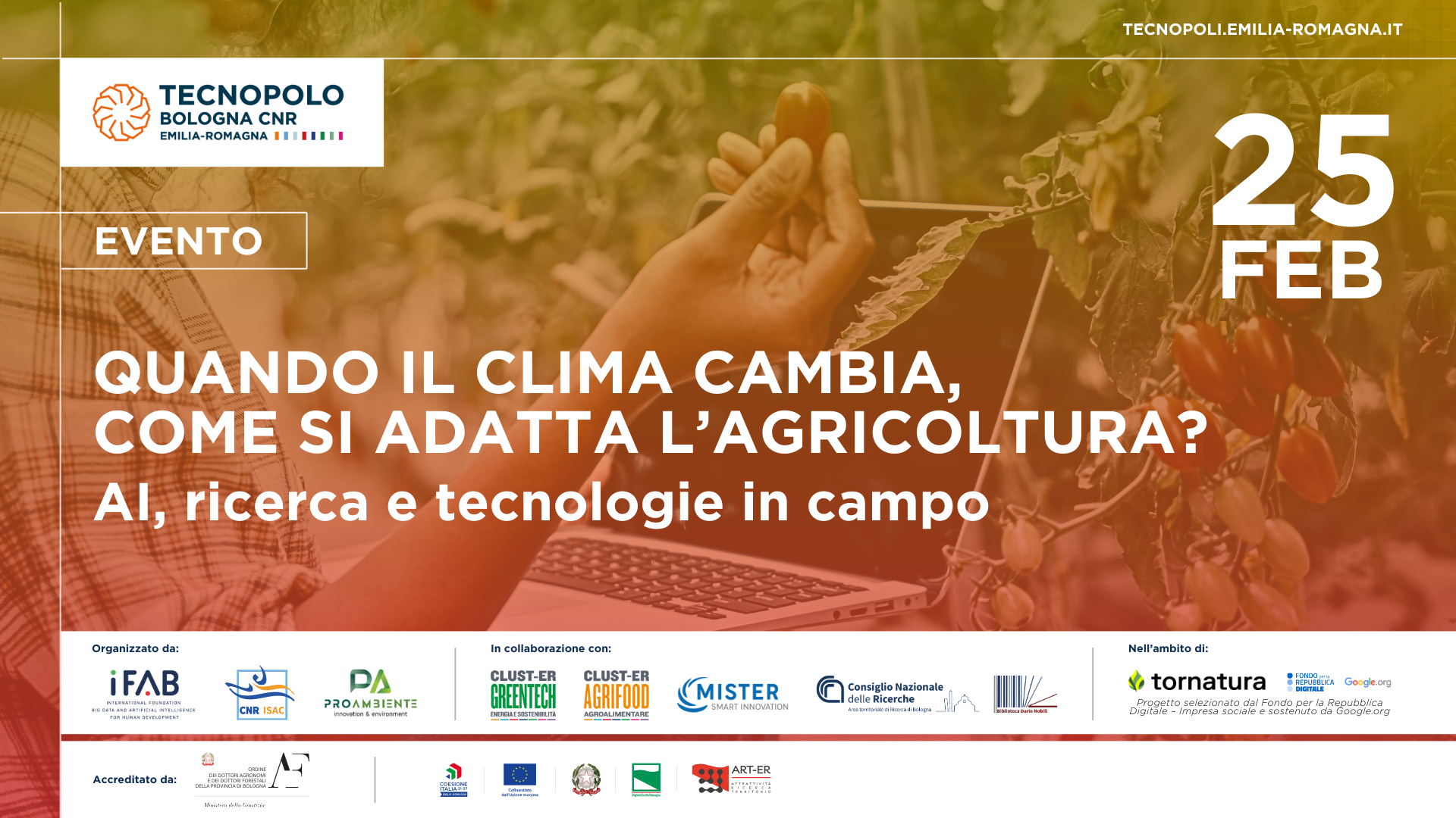 EVENTO | Quando il clima cambia come si adatta l’agricoltura? AI, ricerca e tecnologie in campo
